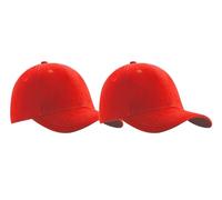MFAZ Morefaz Ltd Set 2X Casquette de Baseball Cap Garçon Fille Enfants Chapeau Bonnet Unisexe (FR/ES, Âge, 4 Ans, 14 Ans, Red)