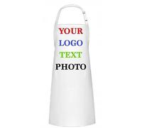 MFAZ Morefaz Ltd Tablier de chef de cuisine personnalisé avec poche Blanc, Tablier blanc Your Design, taille unique