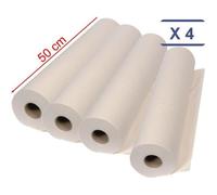 MFB Provence® - 4x Drap d'examen 50 cm - ouate - blanc protection épilation - 4 rouleaux