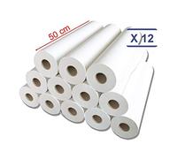 MFB Provence® - Draps d'examen ouate 50 cm - Rouleaux au choix : 2-4 - 6-12 ou 24 - Protection de vos tables de massage ou de soin (x12)