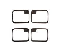 MFBGPVCVMM Poignée de Porte Pour Land Rover Pour Discovery 3 2004-2009 ABS Chrome Poignée Intérieure De Voiture Bol Cadre Couverture Moulage Garniture Autocollants(Black wood grain)