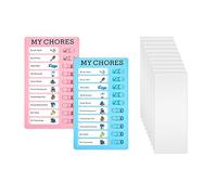 MFCGHXR 2pcs to do list enfant avec 20 cartons vierges, adaptés au plan d'étude de voyage à domicile rappel d'horaire adulte tableau de liste de mémos quotidien (rose/bleu)
