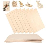 MFCGHXR [Lot de 12] Planches de Paulownia légères, carrées et fines (330 * 150 * 1 mm), parfaites pour les bricolages et la fabrication de modèles DIY.