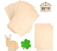 MFCGHXR Pack de 12 Panneaux de Contreplaqué de Tilleul de 3 mm,200 x 100 x 3 mm, Parfait pour la Laser, la Gravure sur Bois et la Construction, Bois de Tilleul Non Fini Pour l'Expression Créative!