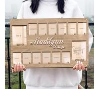 MFCHICIFY Cadre photo personnalisé pour année scolaire, remise de diplôme pré-maternelle, cadre photo personnalisé pour les années scolaires, de la maternelle à la senior, cadre photo K-12, photos