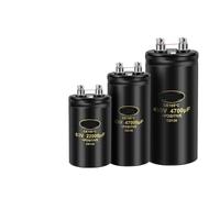 MFD Aluminum Screw Audio Filtering Electrolytic Capacitor 105℃ CD136 Bolt Capacitors 63V 100V 250V 400V 450V CE105℃ 2000H EKFBQBGW(250V10000UF 63.5x130)