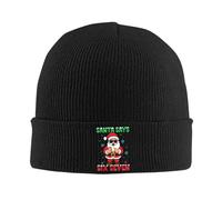 MFDXHJCGI Drôle de Père Noël Dit Six Sept 67 mème Noël 6 7 Bonnets tricotés Bonnets Automne Hiver Casquette Acrylique Chaude Casquette décontractée Cadeaux,