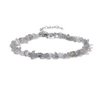 MFESFCS Bracelet Pierre Bracelet en cristal de Quartz for femmes, bijoux en perles de pierre irrégulières, améthystes, aigue-marine, Citrines(33 Labradorite)