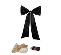 MFESFCS Nœud pour Cime D Arbre 2-Pack Elegant 40-inch Bows, Perfect for Home Decor Holiday Ornaments(Black)