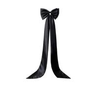 MFESFCS Nœud pour Cime D Arbre 78x18.5 inch Giant Satin Bow with Long Streamers Extra Large Bow for Wedding Holiday Home Decor(Black)