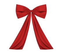 MFESFCS Nœud pour Cime D Arbre Fashion Satin Ribbon Big Coquette Bow Hanging Large Giant Bowknot Bow Decoration Birthday Party(Red)