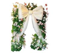 MFESFCS Nœud pour Cime D Arbre Huge Bow Decoration Set Removable Props Window Decoration(Silver)