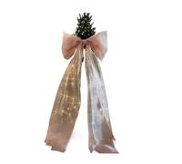 MFESFCS Nœud pour Cime D Arbre Large Bow Tie Hanging Pendant Bow Decor DIY Outdoor Bowknot PartyDecor(Silk Pink)