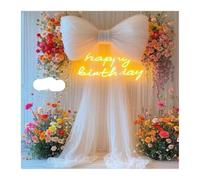 MFESFCS Nœud pour Cime D Arbre Oversized Giant Bow Decor for Wedding Birthday Party Photo Props Shop Window Decor(D White 1.5mX2.5m)