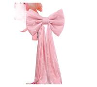 MFESFCS Nœud pour Cime D Arbre Pink Iridescent Giant Bow Wall Backdrop Decor for Birthday Wedding Party Background Stage Setup Event Ribbon Decoration(B Pearlescent,80cmx60cm 4m)