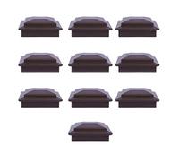 MFFIRE 10 Pièces Capuchons De Poteau De Clôture De Matières Plastiques Caps des Postes Bouchon Toppers pour Clôture Poteau en Bois Pont Corridor Jardin La Maison,2,150x150mm