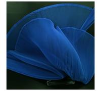 MFfly M105F8 Tissu en maille rigide plissée d'orgue pour sertissage et modélisation - Tissu décoratif - Bleu Klein, extensible - 2 m