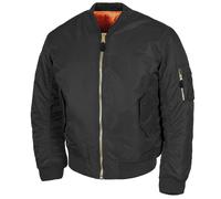 MFH Blouson style aviateur US MA1 Homme Urbain Coupe-Vent Décontractée Noir
