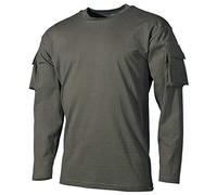 MFH Chemise à Manches Longues US avec Poches sur Les Manches - OD Green Taille L