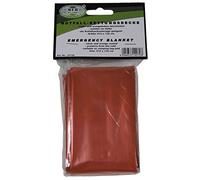 MFH Couverture de Sauvetage d'urgence enduite (213 x 132 cm/Argent/Orange)