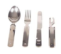 MFH Essbesteck BW 4 Teilig Schwere Ausführung Couverts 33553-4 Modèle Lourd Unisexe-Adulte, argenté, 1 pièce