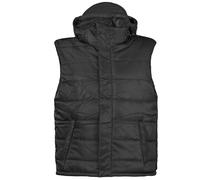 MFH Gilet avec capuche détachable Lined Homme Chauffe-Corps Chaud Outdoor Noir