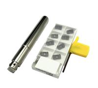 MFH MFH03R série C16 LOGU CNC coupe-alimentation à avance rapide LOGU030310 support d'insertion en carbure de tungstène fraise Double face Plaquettes de Carbure CNC(ER KT8060,MFH03R-20-20-160L-3T)
