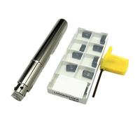 MFH MFH03R série C16 LOGU CNC coupe-alimentation à avance rapide LOGU030310 support d'insertion en carbure de tungstène fraise Double face Plaquettes de Carbure CNC(ER KT8030,MFH03R-20-20-160L-3T)
