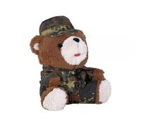 MFH Ours en peluche avec costume et casquette Flecktarn