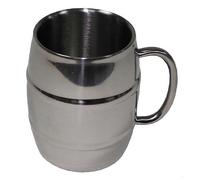 MFH Pichet Bière Fût En Acier Inox Gris 450 ml 1 l Double Paroi