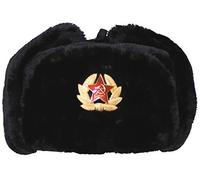 MFH Russian Winter Cap Noir avec Insigne Taille M
