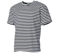 Max Fuchs T-shirt marin rayé bleu et blanc manches mi-longues S-6XL