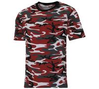 MFH T-shirt US Streetstyle Homme Militaire Armée Faire Des Exercices Red Camo