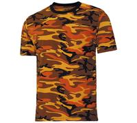 MFH T-shirt US Streetstyle Homme Militaire Armée Sport L'Exercice Orange Camo