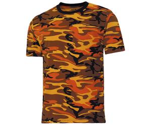 MFH T-shirt US Streetstyle Homme Militaire Armée Sport L'Exercice Orange Camo