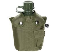 MFH | US gourde en plastique | 1 litre | olive | BPA-free | gourde avec housse