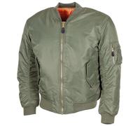 MFH Veste Bombardier Réversible Style U.S. Militaire MA1 Olive Chaude Coupe-Ven