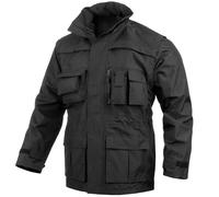 MFH Veste Security Militaire Capuche Molleton Sécurité Patrouille Homme Noir