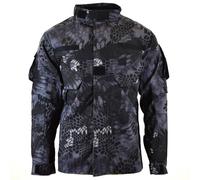 MFH Veste Tactique Militaire De Combat Camouflage Mission Snake Noire Ripstop