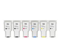 MFHgLKT Cartouche d'encre à Jet d'encre Couleur Compatible Compatible avec HP764 C1Q17A C1Q16A C1Q13A C1Q14A Compatible avec imprimante DesignJet T3500(One Set 300ML)