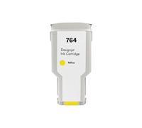 MFHgLKT Cartouche d'encre à Jet d'encre Couleur Compatible Compatible avec HP764 C1Q17A C1Q16A C1Q13A C1Q14A Compatible avec imprimante DesignJet T3500(1PCS Y-300ML)
