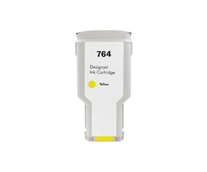 MFHgLKT Cartouche d'encre à Jet d'encre Couleur Compatible Compatible avec HP764 C1Q17A C1Q16A C1Q13A C1Q14A Compatible avec imprimante DesignJet T3500(1PCS Y-300ML)
