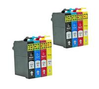 MFHgLKT Cartouche d'encre Compatible avec T1811 T1812 T1813 T1814 et XP Series 405WH 30 102 202 205 212 215 225 302 305 312 315 322 325 402 405 412 415 422(2 Set)