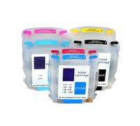 MFHgLKT Cartouches d'encre Rechargeables vides 6 Couleurs, Compatible avec imprimante 11 82 84, Compatible avec Designjet 10 20 50 120, avec puces Arc à réinitialisation Automatique