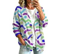Mfhmom Cardigan Femme Veste Mi-Saison Boutonné Fluide Ample Cache-Ventre | Gilet Léger Manteau Col V Blazer Décontracté Automne Printemps Bureau Quotidien Confortable Élégant Rétro Bohème Floral