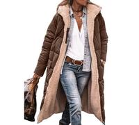Mfhmom Parka Femme Hiver Réversible Veste Matelassée Doudoune Peluche Chic | Manteau Capuche Polaire Chaude Moumoute Blouson Zippé Coupe-Vent Doux Ample Quotidien Long Automne Grande Taille Mode Neuf