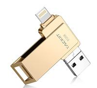 MFi - Clé USB 3.0 haute vitesse 3ni1 certifiée 512 Go de stockage externe pour iPhone/PC/iPad/Android/autres appareils pour photos et vidéos (512-doré)