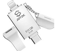 MFi Clé USB 512 Go pour iPhone/iPad - Compatible Lightning/USB-C, Android, PC, Mac