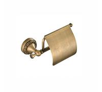 MFJGHU Or Papier Toilette Porte-Laiton Antique Classique Toilettes Porte-Papier Mural Papier Serviette Simple Rouleau avec Couvercle