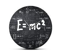 MFJGHU Théorie de la relativité Math Wall Horloge Scientiste Physics Enseignant Teach School Décor